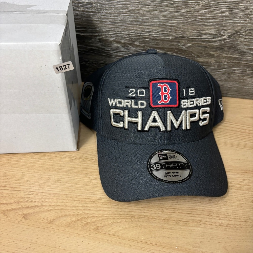 Boston Red Sox Hat‎ Cap Fitted One Size Flex Gray New Era World Series 2018 - Picture 11 of 11